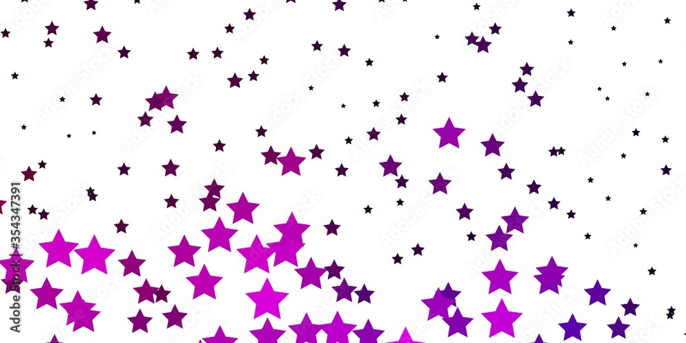 Dark Pink vector template with neon stars. Modern geometric abstract illustration with stars. Pattern for websites, landing pages.