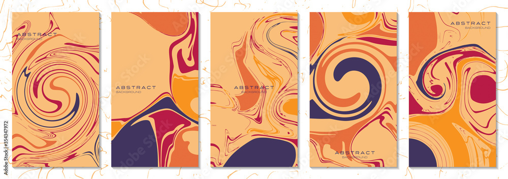 Obraz premium Vector set of social media stories, design templates, backgrounds with copy space for text. Trend shape for banner, greeting card, poster, advertising, discount banner. Every background is isolated. 