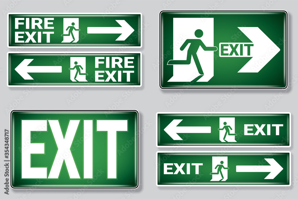 Vector and illustration graphic style,Emergency Exit Symbol, Isolated on white background,Attracting attention Security First sign,Idea for presentation EPS10. Vector and illustration graphic style,Emergency Exit Symbol, Isolated on white background,Attracting attention Security First sign,Idea for presentation EPS10.