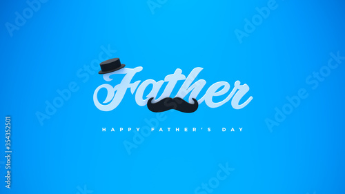 3d text happy father's day holiday