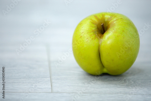 apple like ass, great design for any purposes. Fresh fruit. Food background. Sweet fruit. Sweet food. ass-like apple