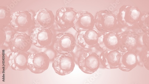 3D rendering of Single cell shrinkage to filling