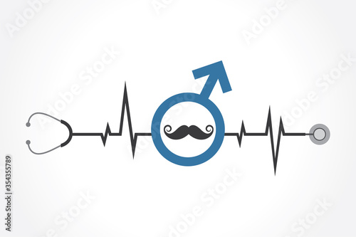 Vector illustration for men's health awareness month