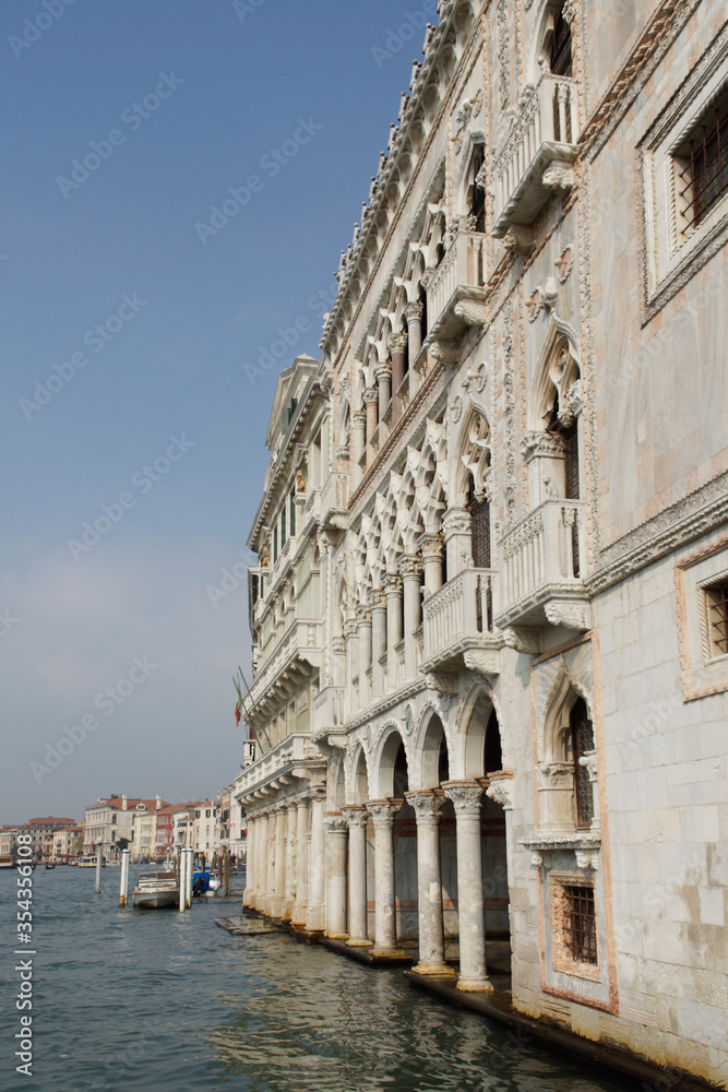 Venice (Italy). Main facade of La Ca 'd'Oro in the city of Venice