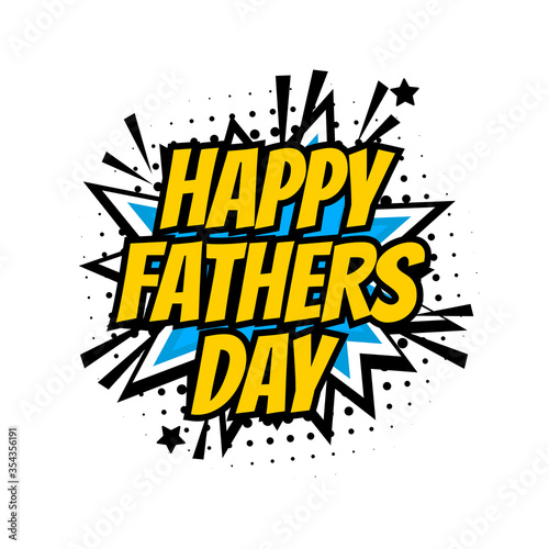 Happy fathers day card font. Vector illustration