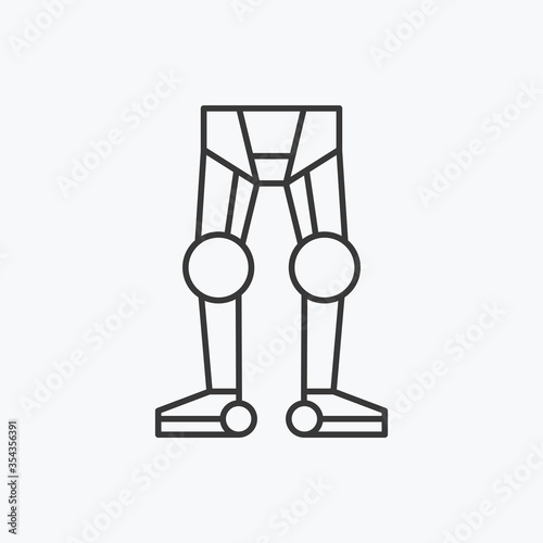 Robotic leg icon. Vector Illustration