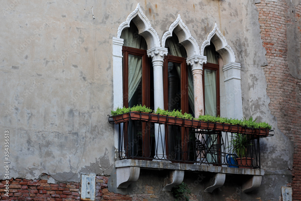 window with balcony in Venice