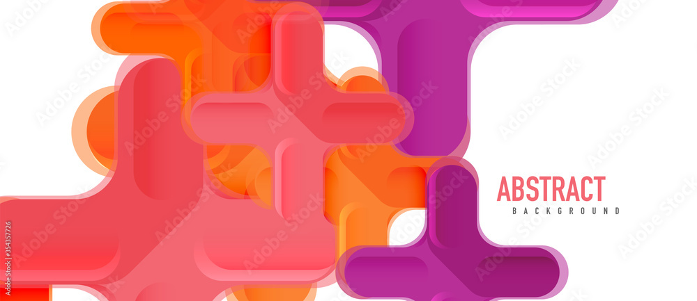 Glossy multicolored plastic style cross composition, x shape design, techno geometric modern abstract background. Trendy abstract layout template
