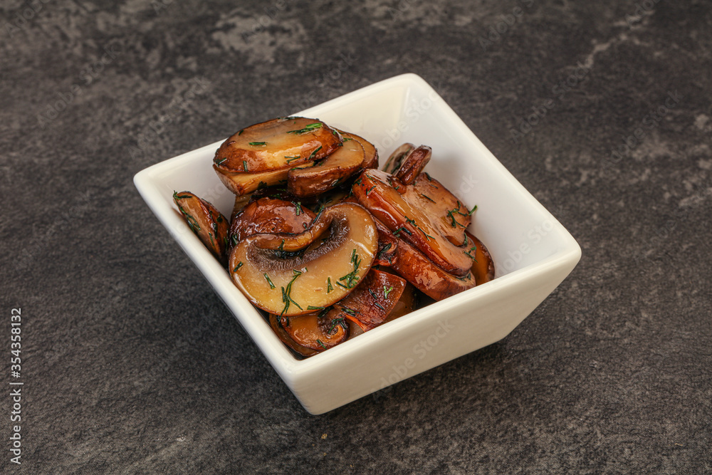 Roasted champignon with herbs and spices Roasted champignon with herbs and spices