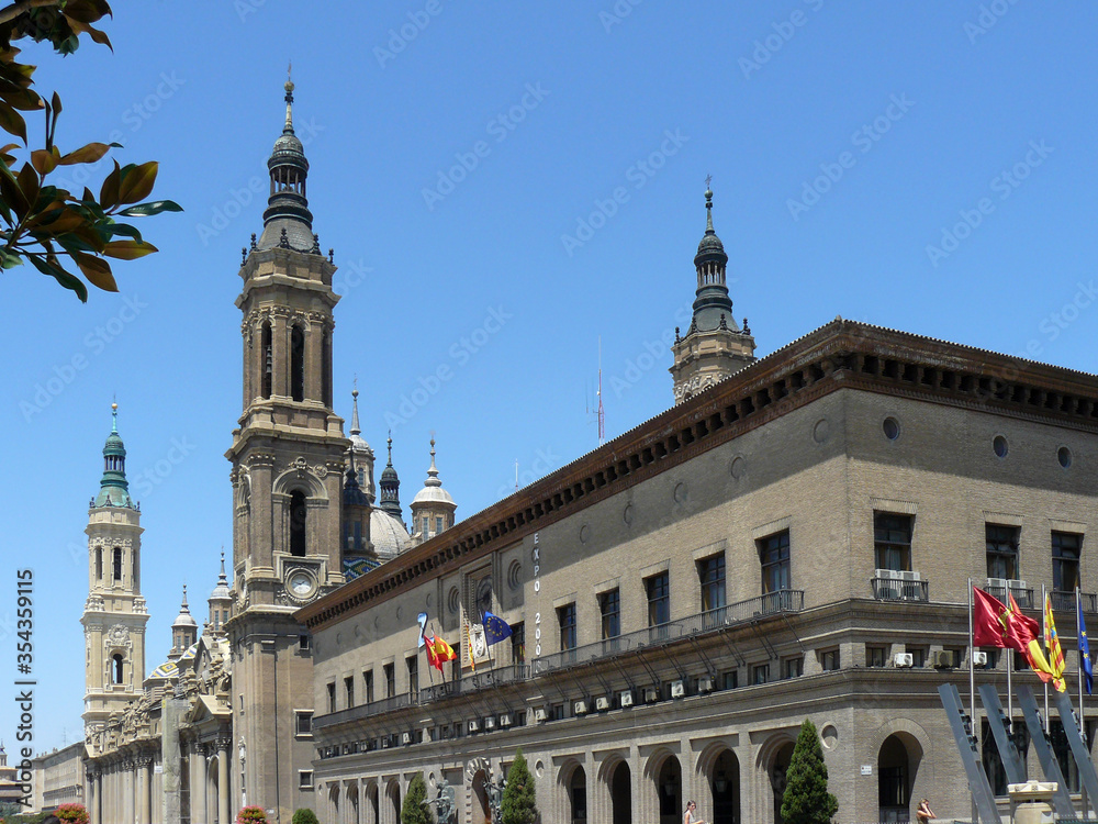 Zaragoza (Spain). Building of the City Council of the city of Zaragoza