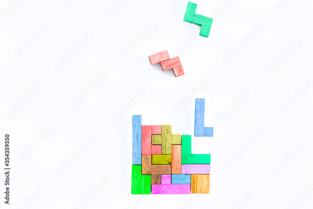 Geometric shapes in top view, creative and logical thinking concept. Geometric shapes in top view, creative and logical thinking concept.