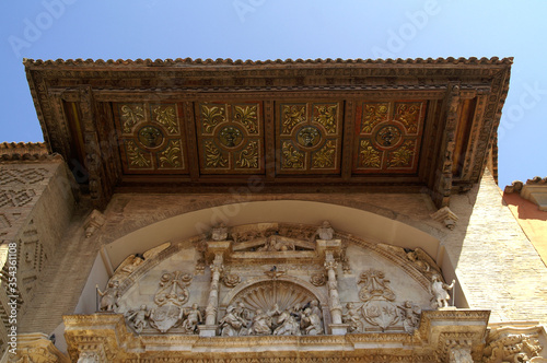 Calatayud (Spain). Detail of the cover of the Collegiate Church of Santa María la Mayor in the city of Catalayud. photo