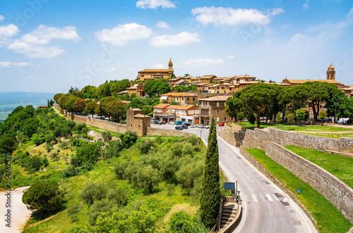 Historic village Montalcino in summer, Vald'Orcia, Tuscany, Italy