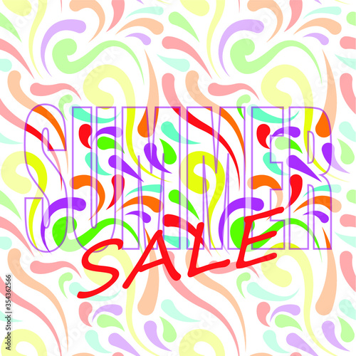 summer sale poster design banner 