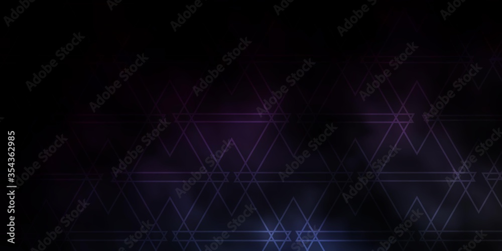 Dark BLUE vector background with polygonal style. Triangles on abstract background with colorful gradient. Pattern for websites.