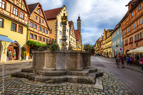 Medieval town Rothenburg ob der Tauber, Bavaria, Germany