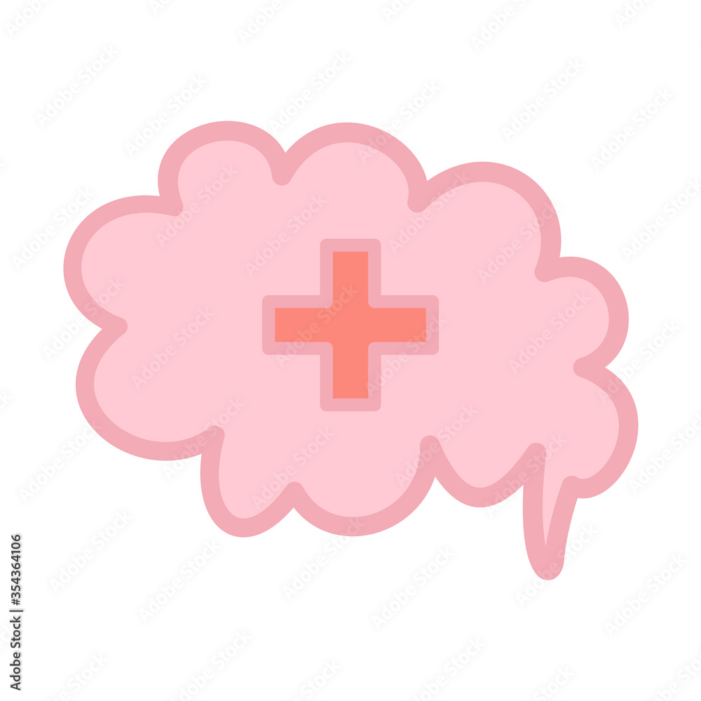 Obraz premium Abstract illustrations of brain and heart. Mental health concept.