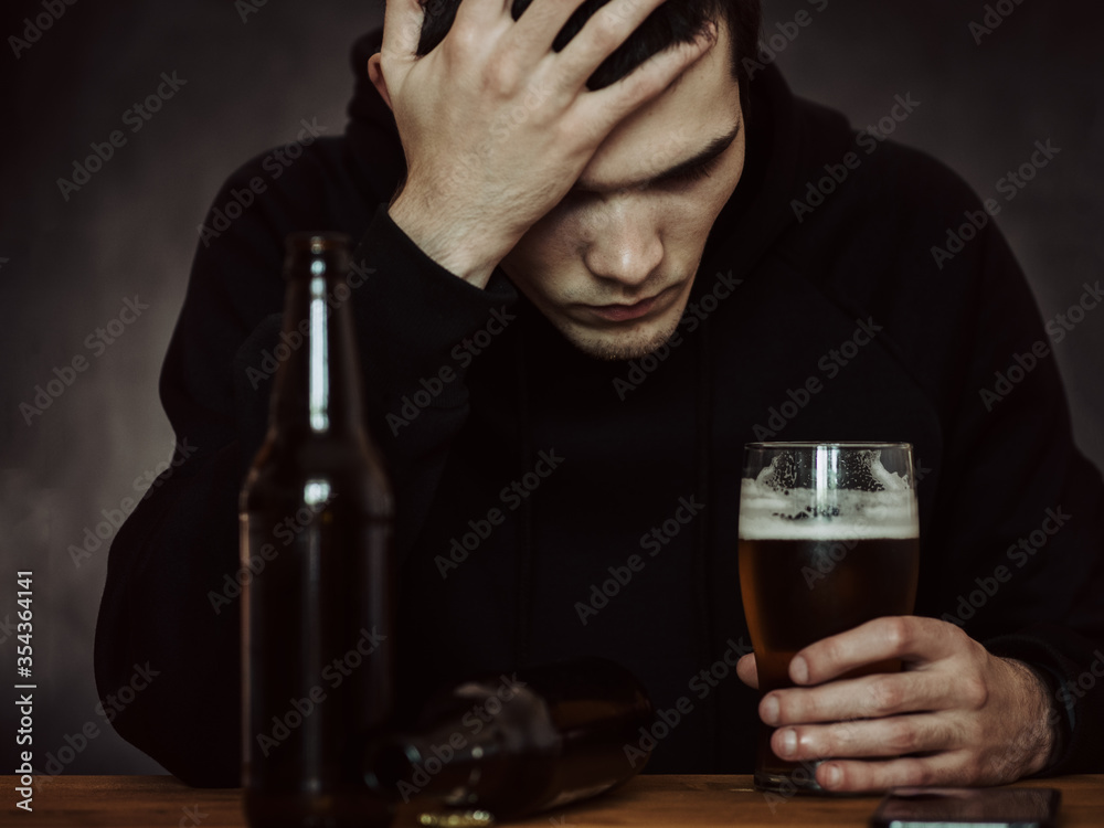 alcohol dependence. male alcoholism