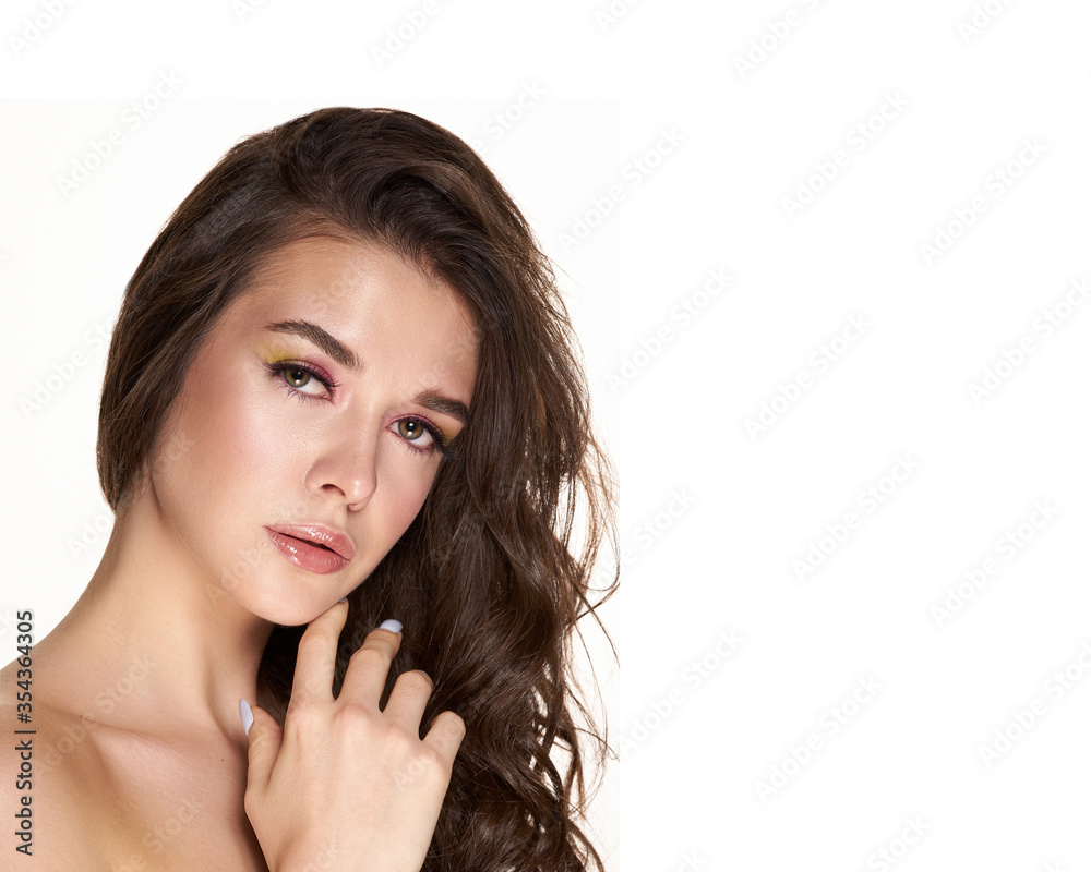 Beauty skin woman natural make up healthy hair Beauty skin woman natural make up healthy hair