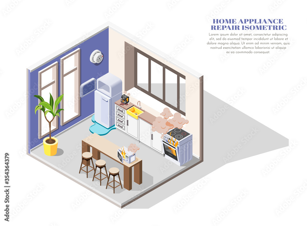 Obraz premium Home Appliances Composition