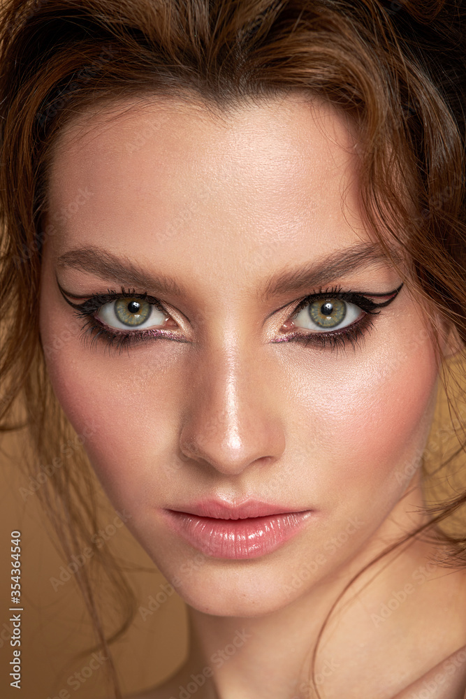 Fototapeta premium Beauty Makeup Model Closeup Perfect skin 