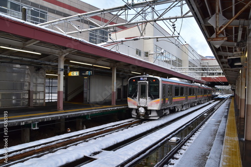 Yuzawa Railway Station in Niigata, Japan