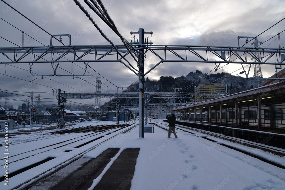 Yuzawa Railway Station in Niigata, Japan Yuzawa Railway Station in Niigata, Japan