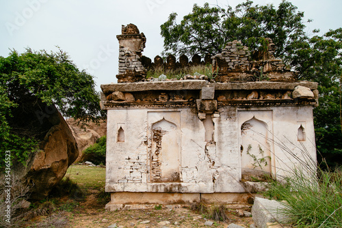 Ancient hidden sufis temple in Hampi, India photo