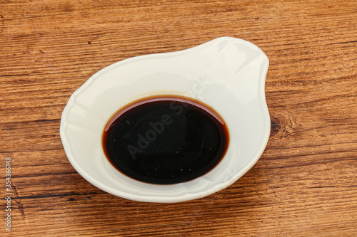 Asian soya sauce in the bowl
