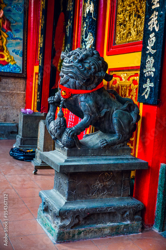 On Lang Temple (Hoi quan On Lang pagoda or Quan Am temple) or Ong Lao Temple - One of Vietnamese Chinese temple at Ho Chi Minh City (Saigon), Vietnam