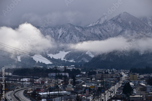 The view of Yuzawa in Japan