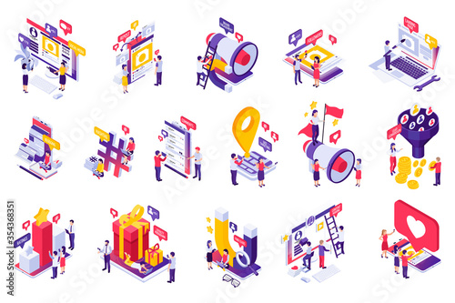 SMM Promotion Isometric Set 