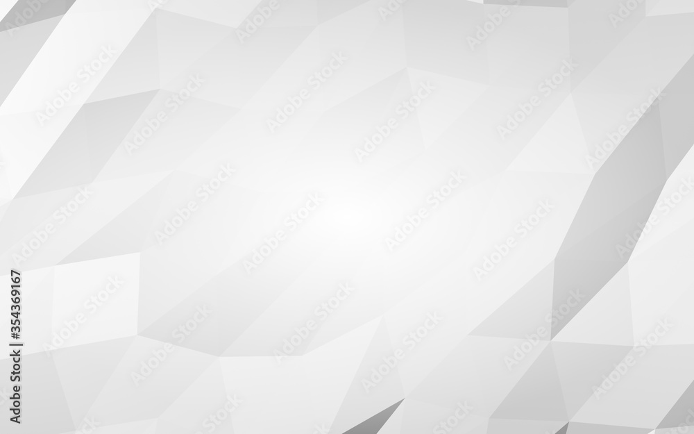 Obraz premium White abstract background. Lowpoly backdrop. Crumpled paper. 3D illustration