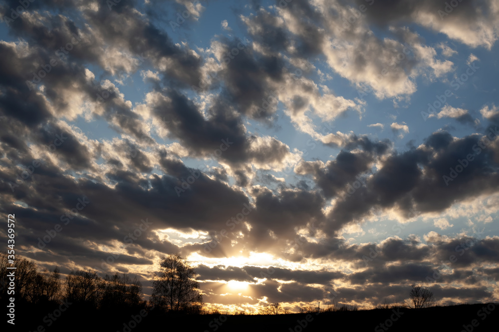 dark blue sky before sunset with beautiful awesome clouds. Seamless cloudy blue sky hdr dark blue sky before sunset with beautiful awesome clouds. Seamless cloudy blue sky hdr