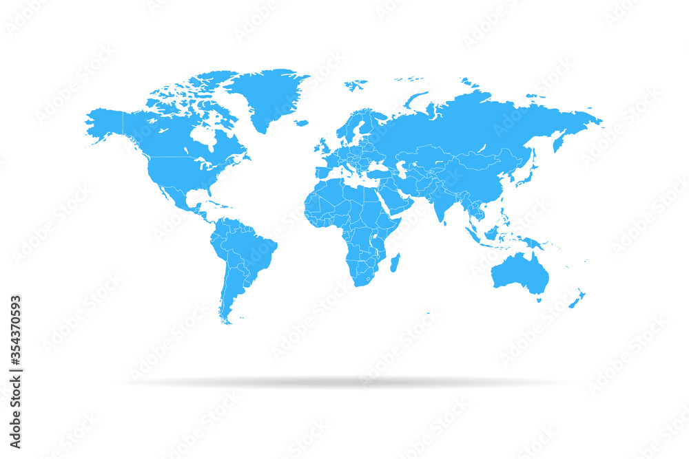 World map vector abstract illustration