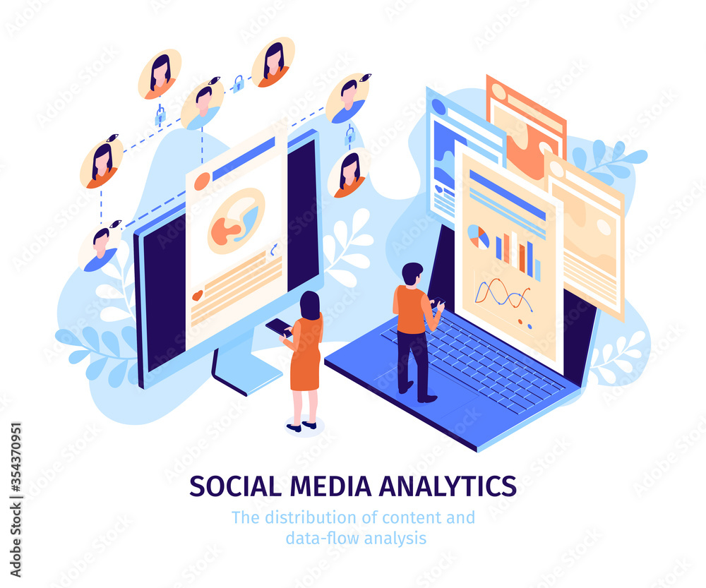 Isometric Social Media Illustration 