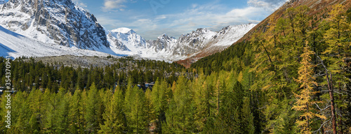 Panorama of the Altai Mountains.