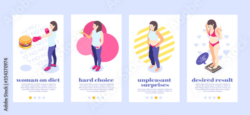 Woman Diet Banners Set