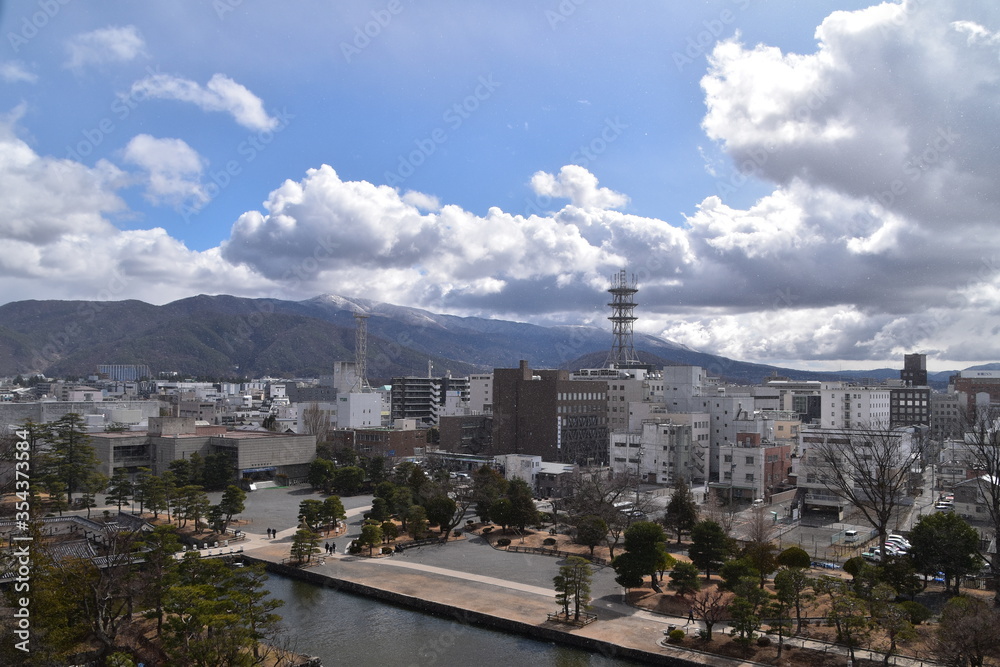 The view of Matsumoto in Nagano Prefecture, Japan