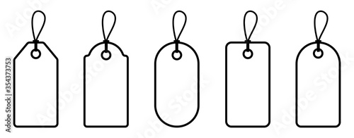 Price tags icon set. Vector illustration