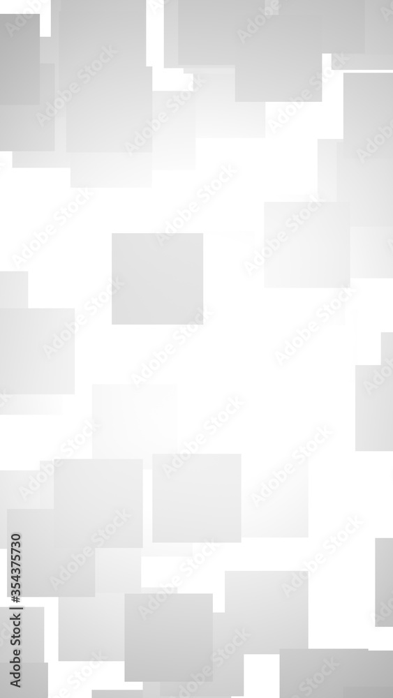 White abstract background. Misty backdrop with grey squares. 3D illustration