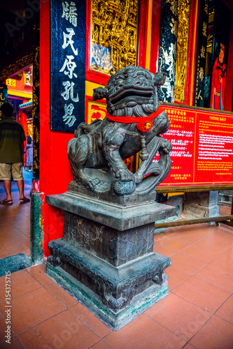 On Lang Temple (Hoi quan On Lang pagoda or Quan Am temple) or Ong Lao Temple - One of Vietnamese Chinese temple at Ho Chi Minh City (Saigon), Vietnam