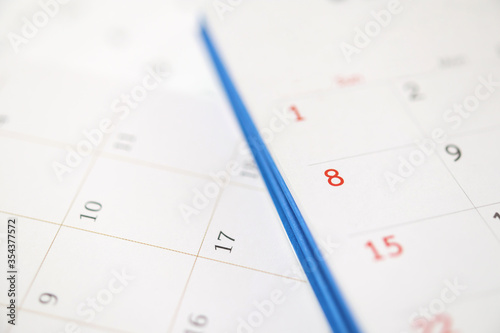 calendar page close up background business planning appointment meeting concept © Piman Khrutmuang