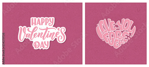 Set with slogans about love...