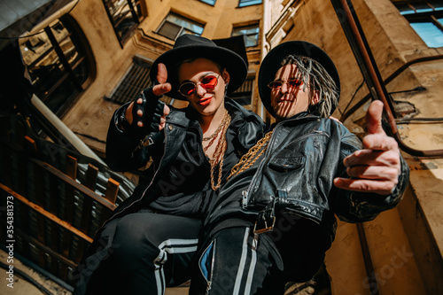 Canvas-taulu two punk people