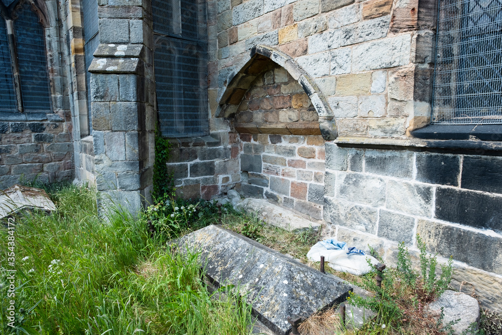 Blocked up church doorway Blocked up church doorway