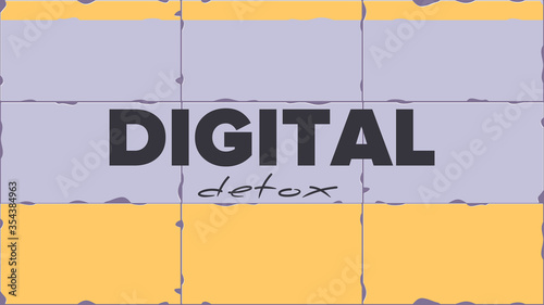 Digital detox banner. The concept of banning devices, device free zone, digital detox. Vector.