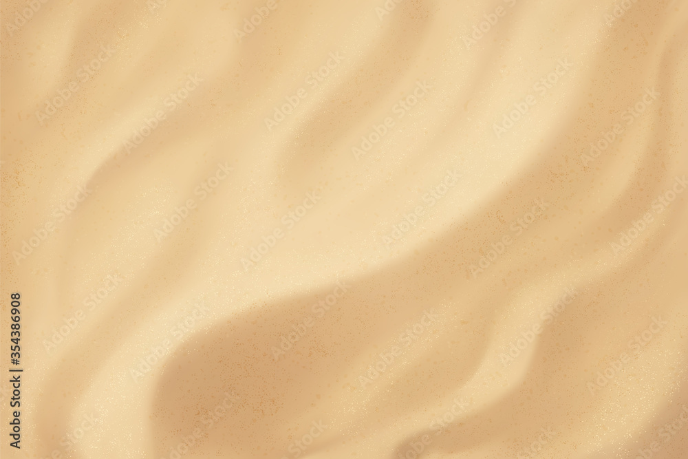 Sand texture top view, vector.