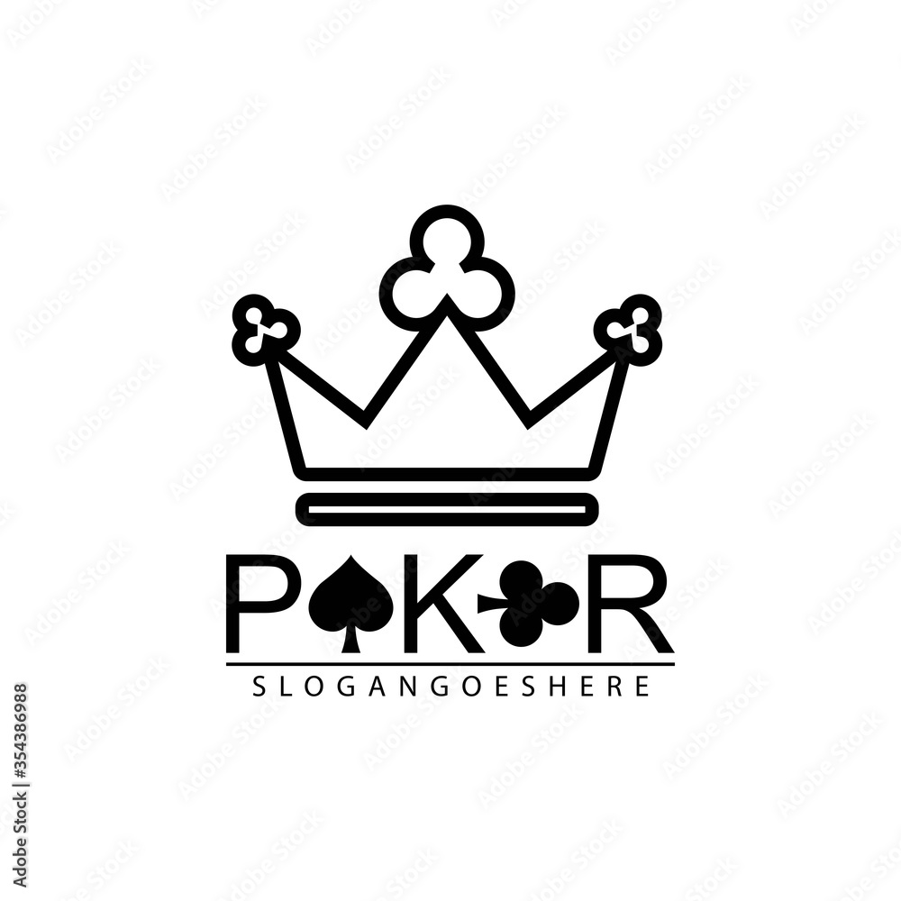 Obraz premium Poker Club Logo Design for Casino Business, Gamble, Card Game, Speculate, etc