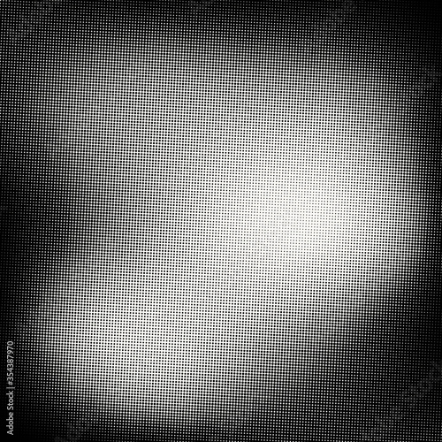 Abstract retro wallpaper in black and white noise. Splattered halftone background.